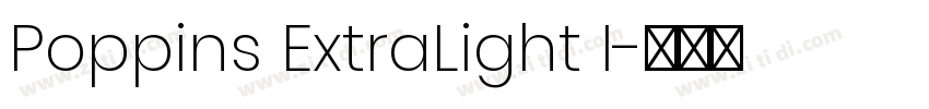 Poppins ExtraLight I字体转换
